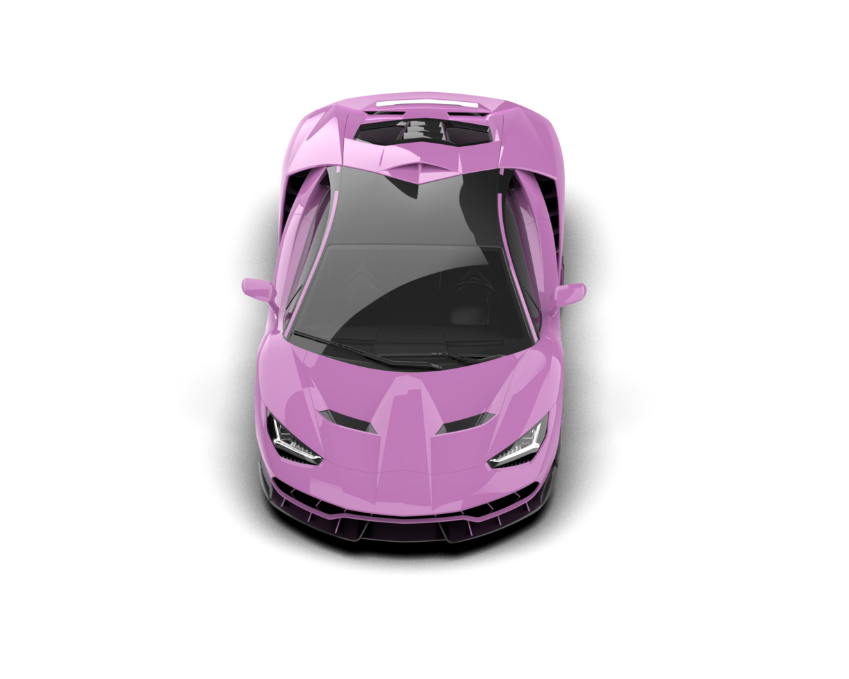 Realistic sport car isolated on background. 3d rendering - illustration png