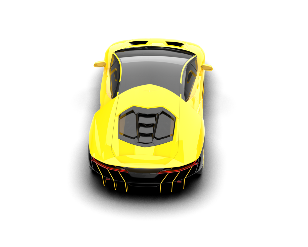 Realistic sport car isolated on background. 3d rendering - illustration png