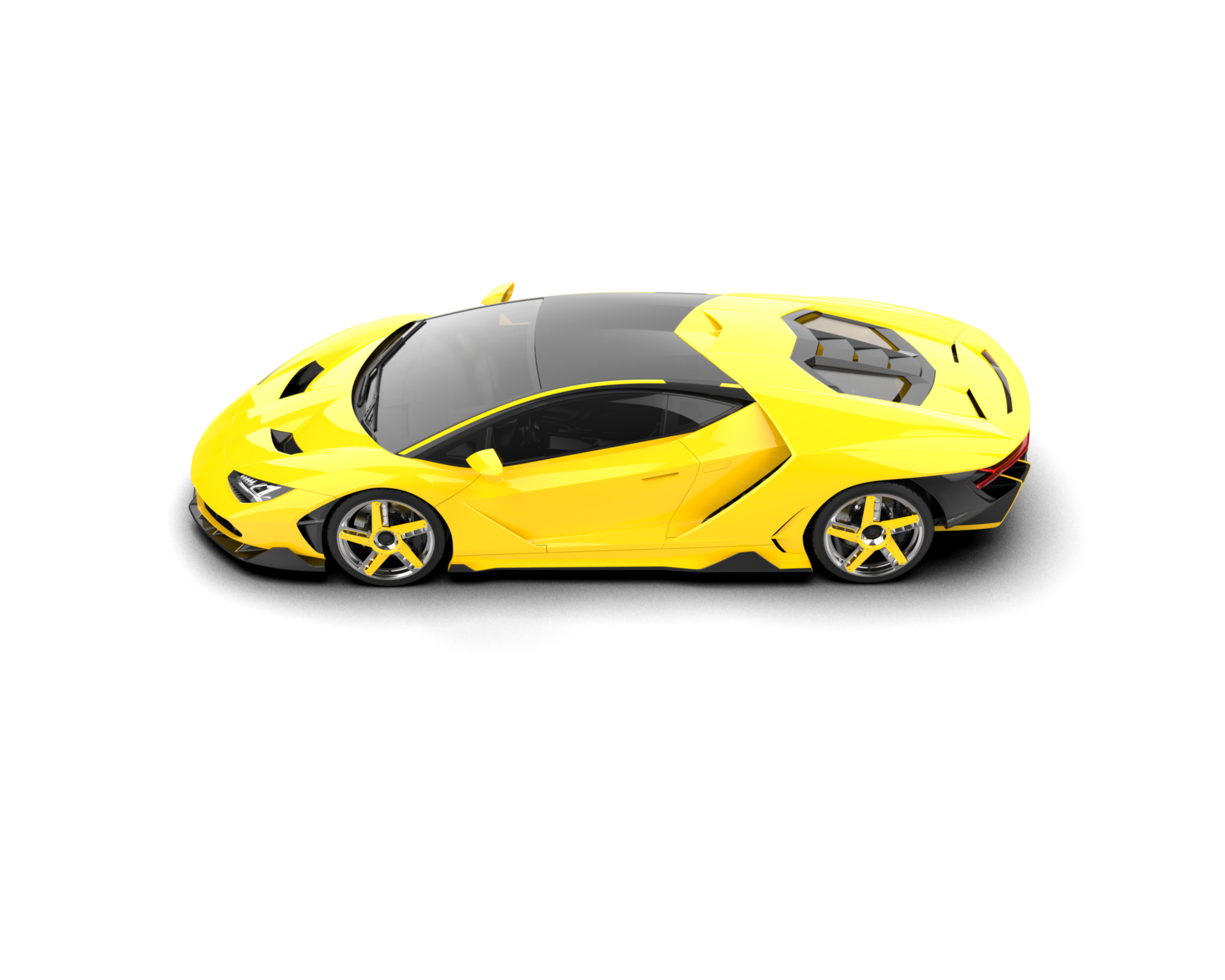 Realistic sport car isolated on background. 3d rendering - illustration png