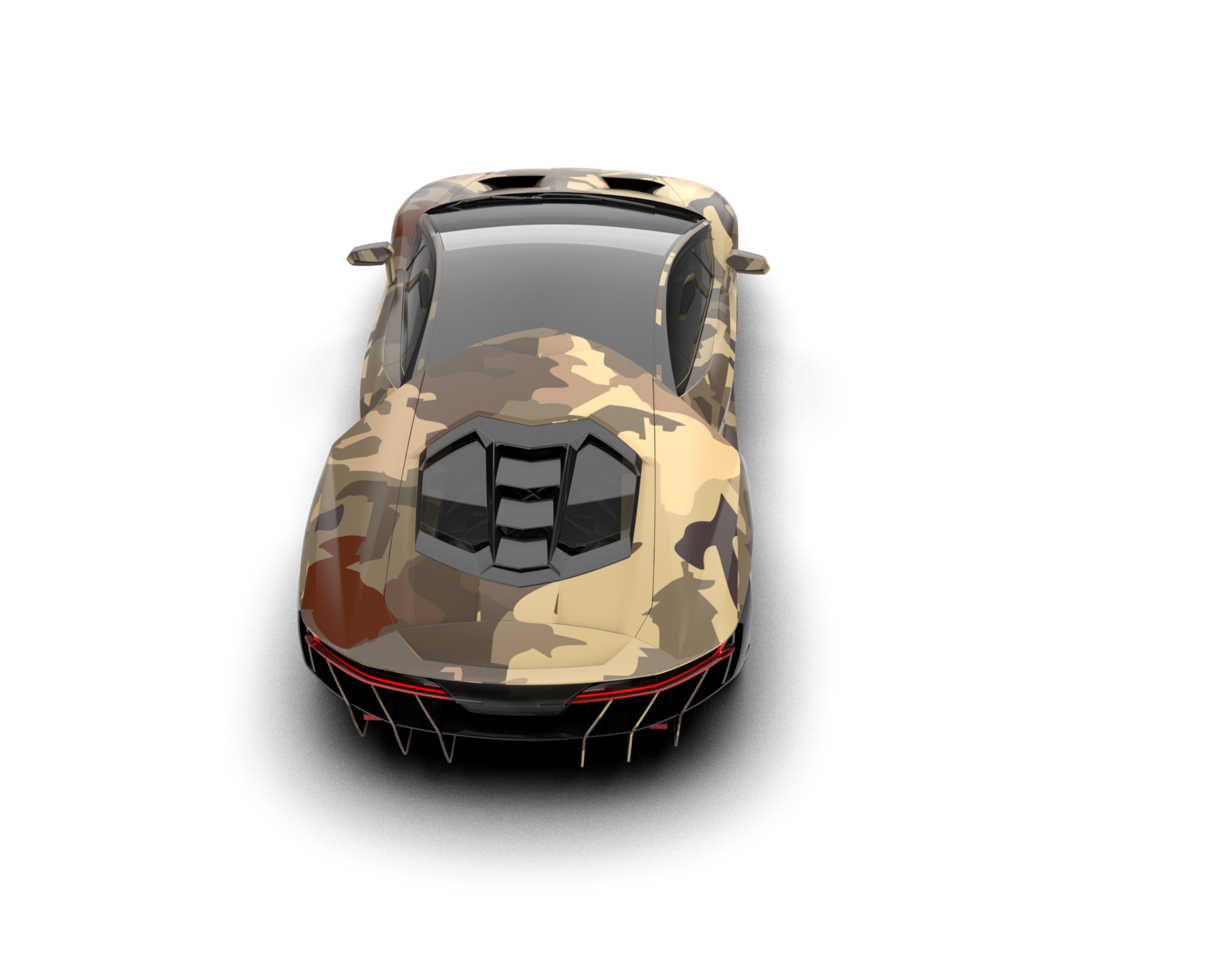 Realistic sport car isolated on background. 3d rendering - illustration png