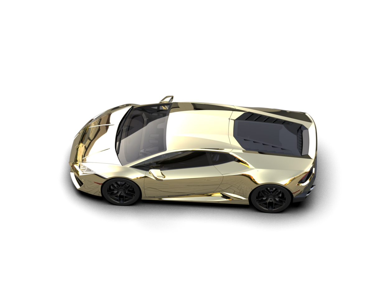 Realistic sport car isolated on background. 3d rendering - illustration png