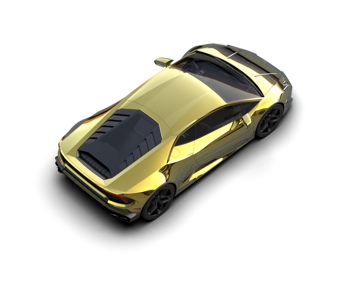 Realistic sport car isolated on background. 3d rendering - illustration png