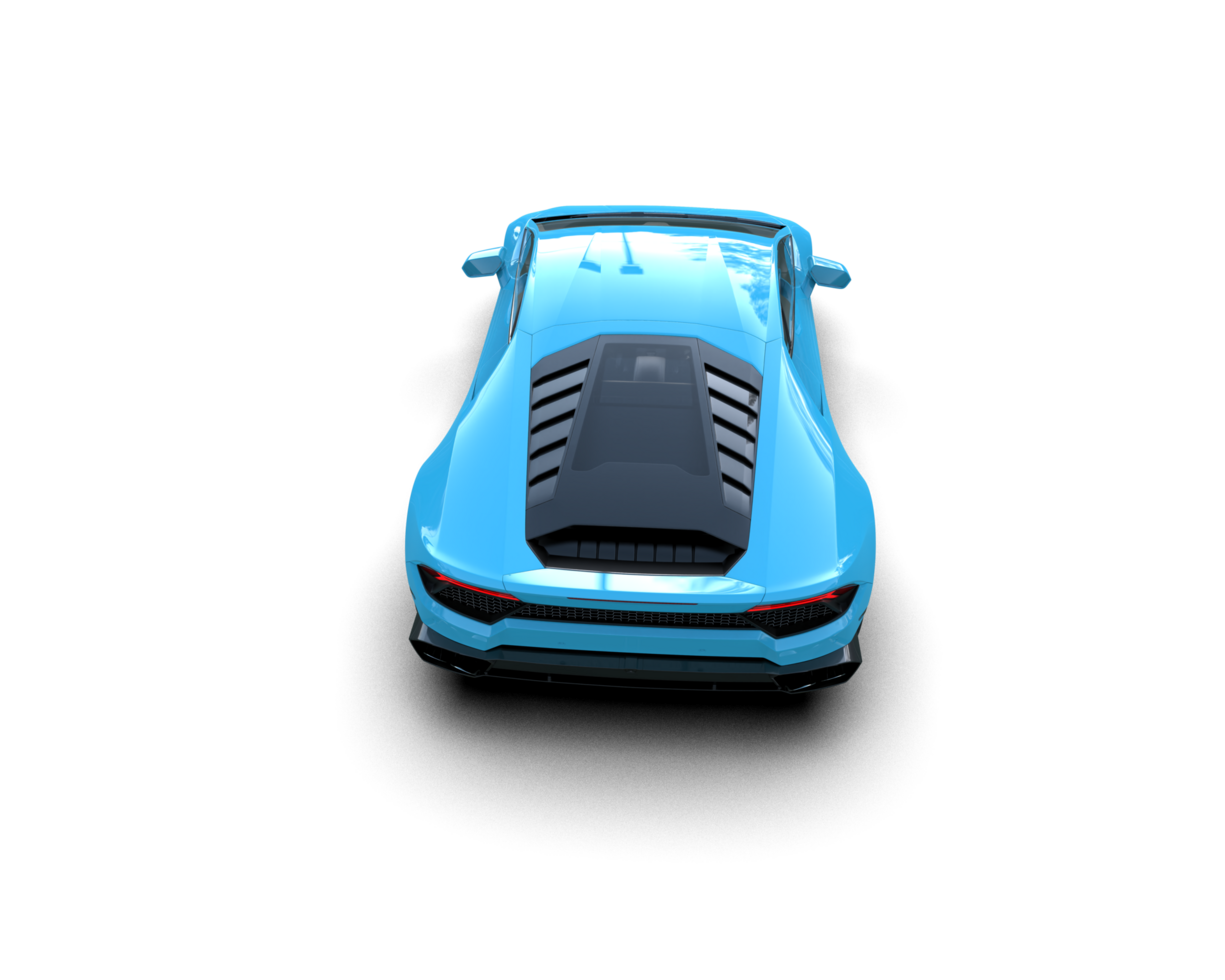 Realistic sport car isolated on background. 3d rendering - illustration png