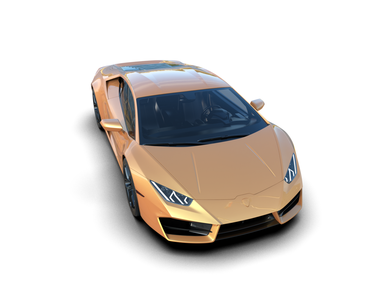 Realistic sport car isolated on background. 3d rendering - illustration png