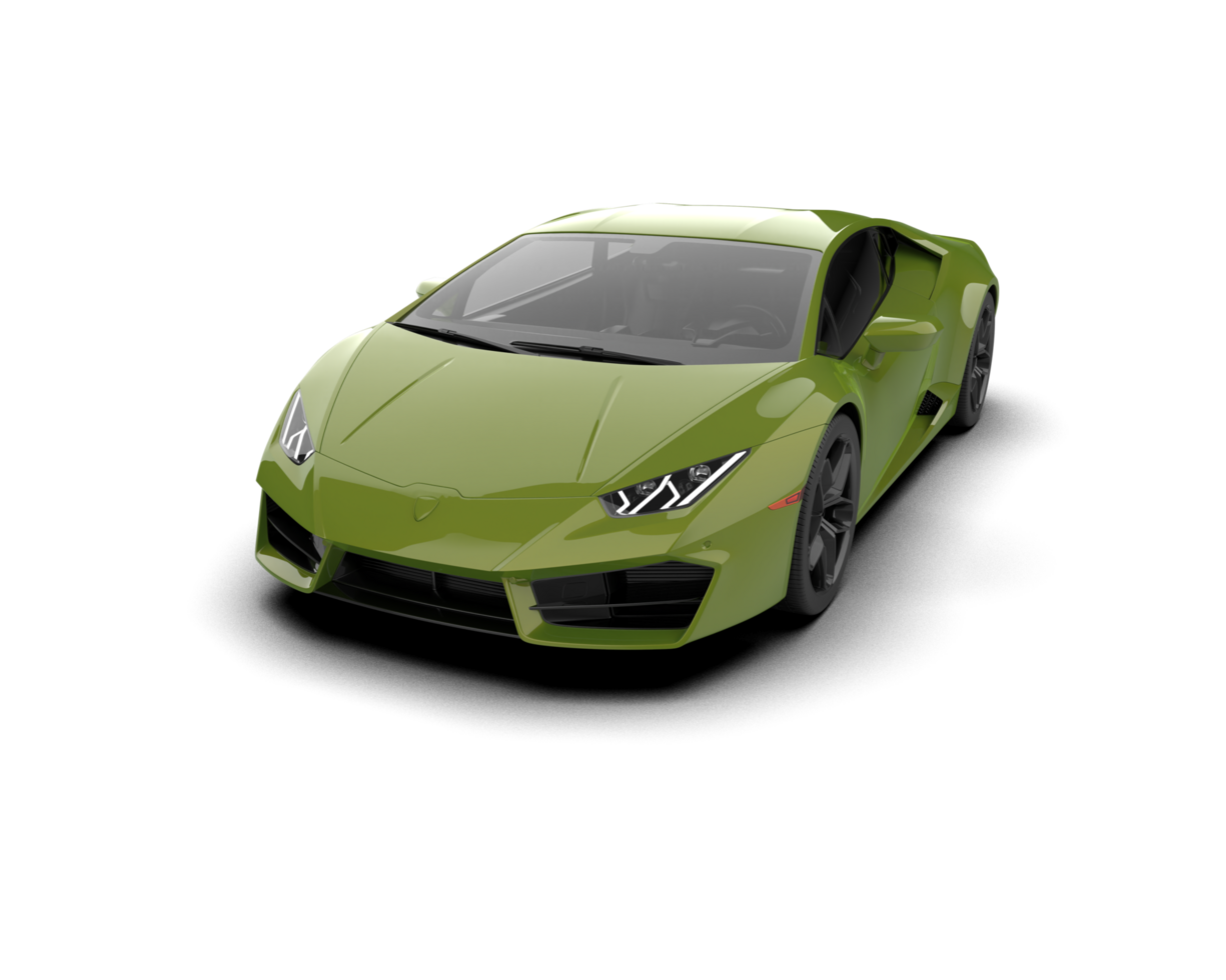 Realistic sport car isolated on background. 3d rendering - illustration png