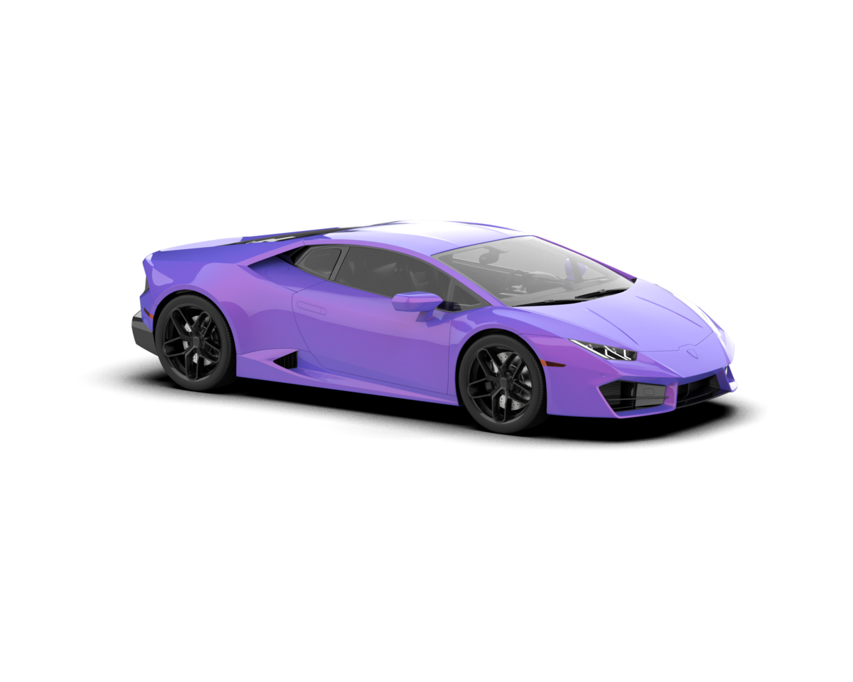 Realistic sport car isolated on background. 3d rendering - illustration png
