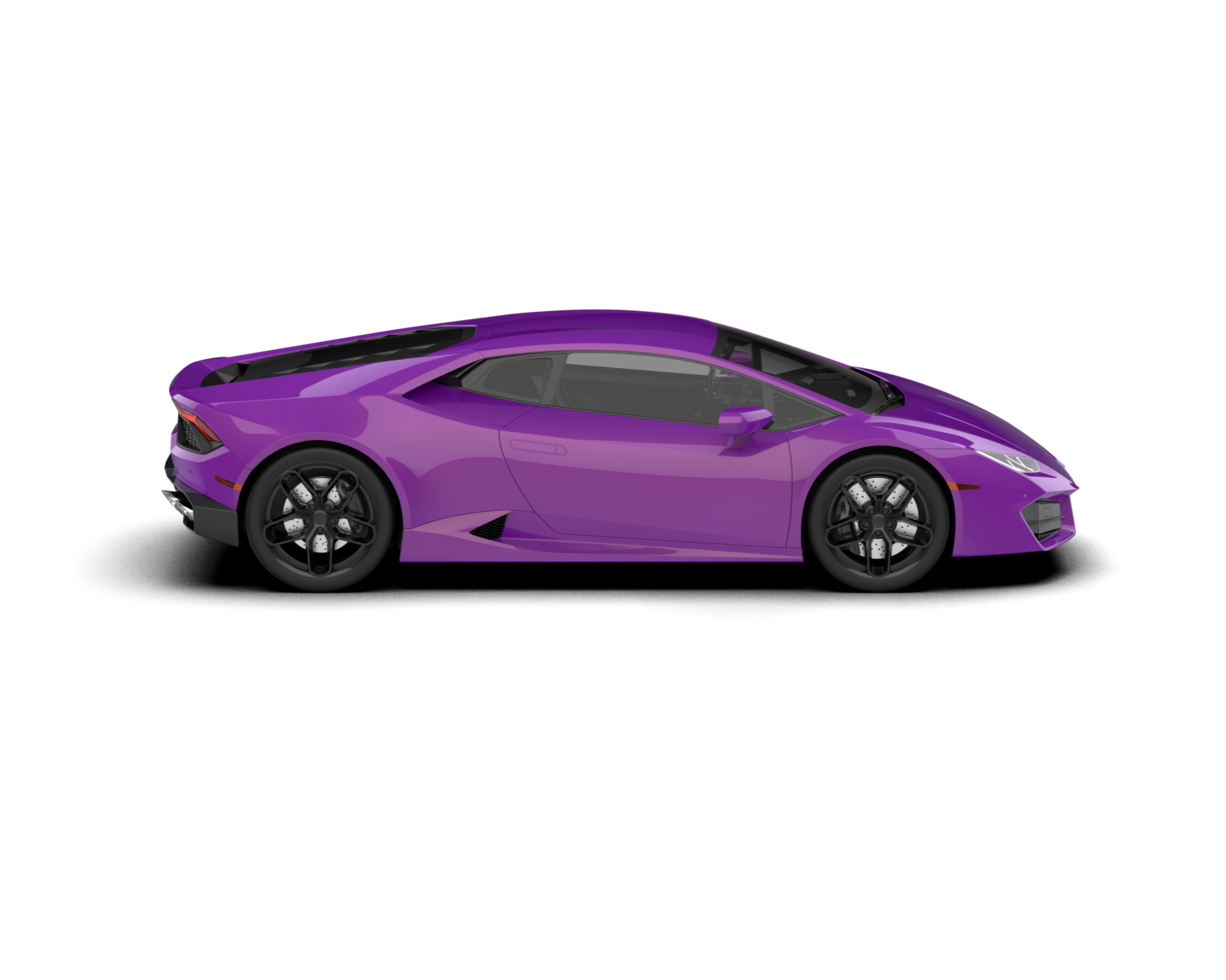 Realistic sport car isolated on background. 3d rendering - illustration png
