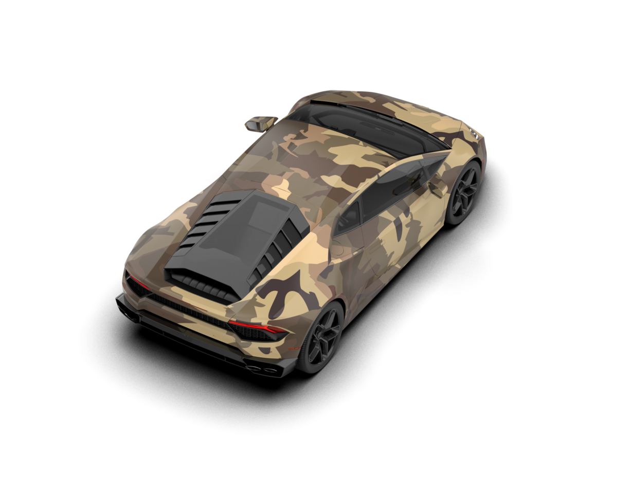 Realistic sport car isolated on background. 3d rendering - illustration png