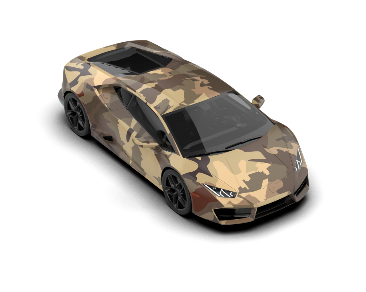 Realistic sport car isolated on background. 3d rendering - illustration png