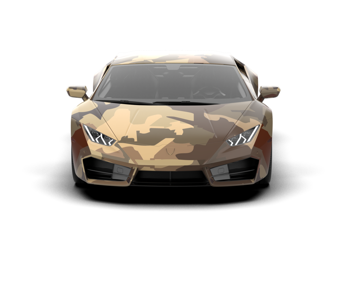 Realistic sport car isolated on background. 3d rendering - illustration png