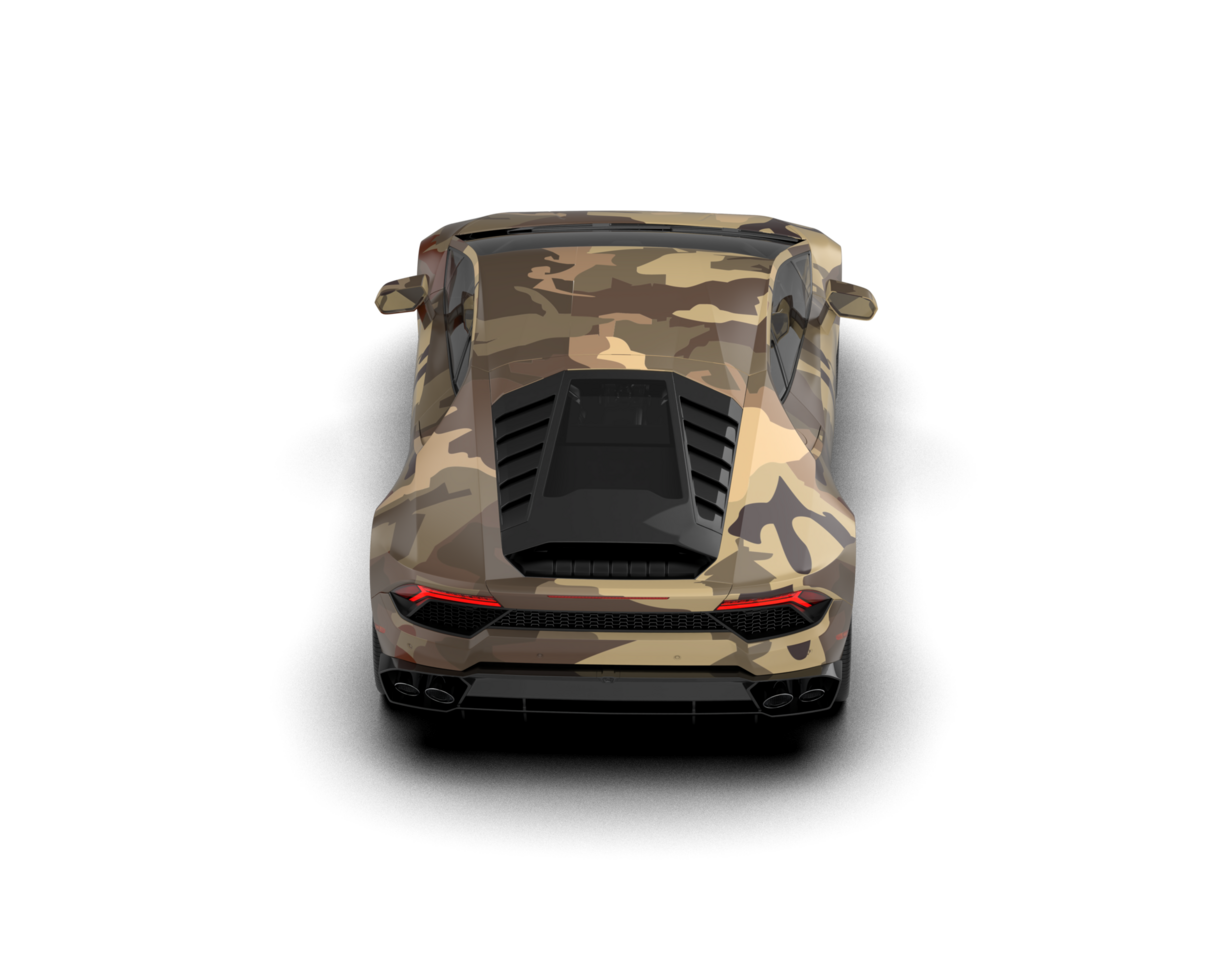 Realistic sport car isolated on background. 3d rendering - illustration png