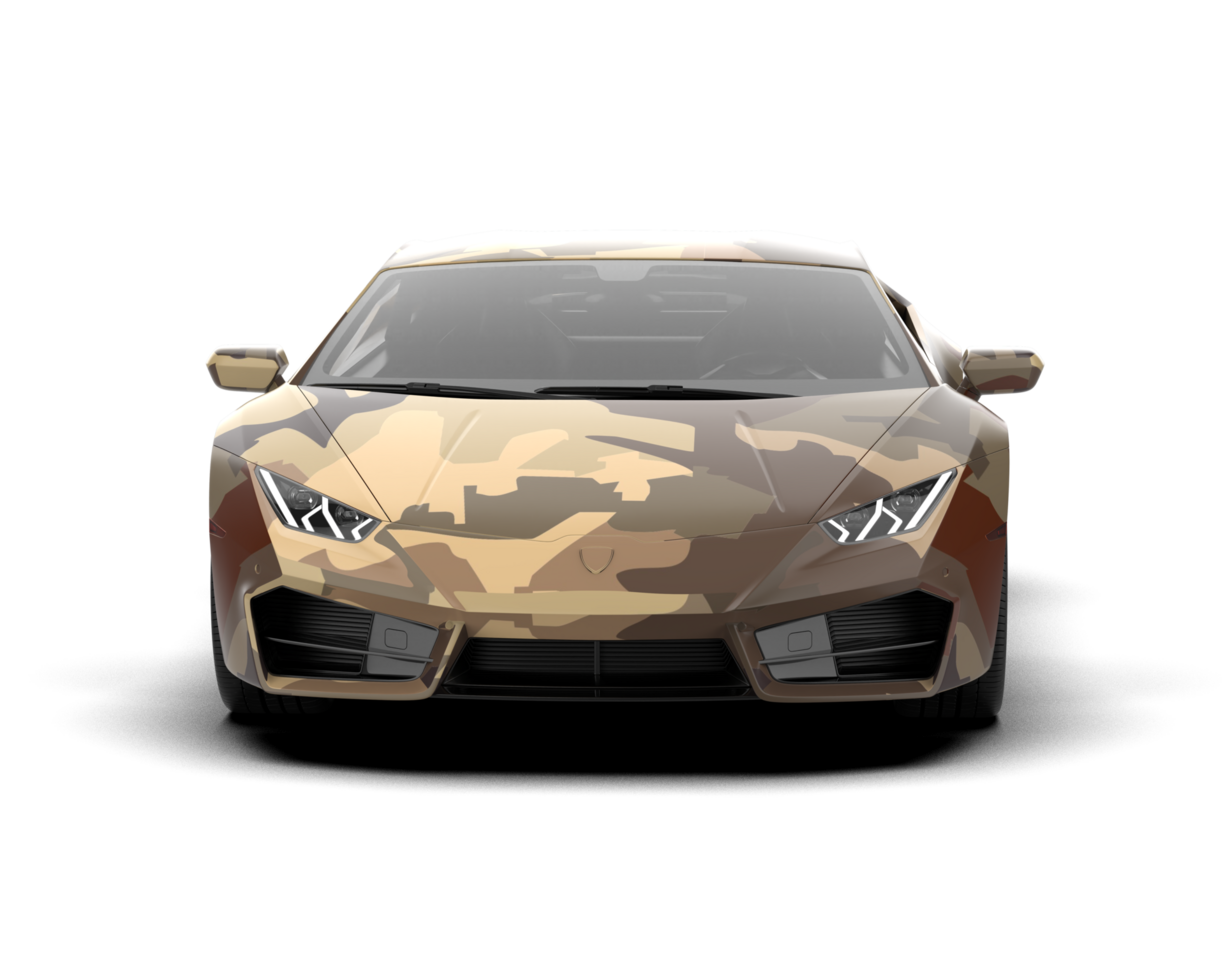 Realistic sport car isolated on background. 3d rendering - illustration png