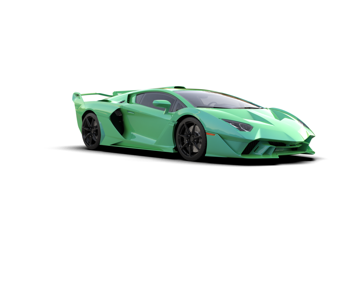 Realistic sport car isolated on background. 3d rendering - illustration png