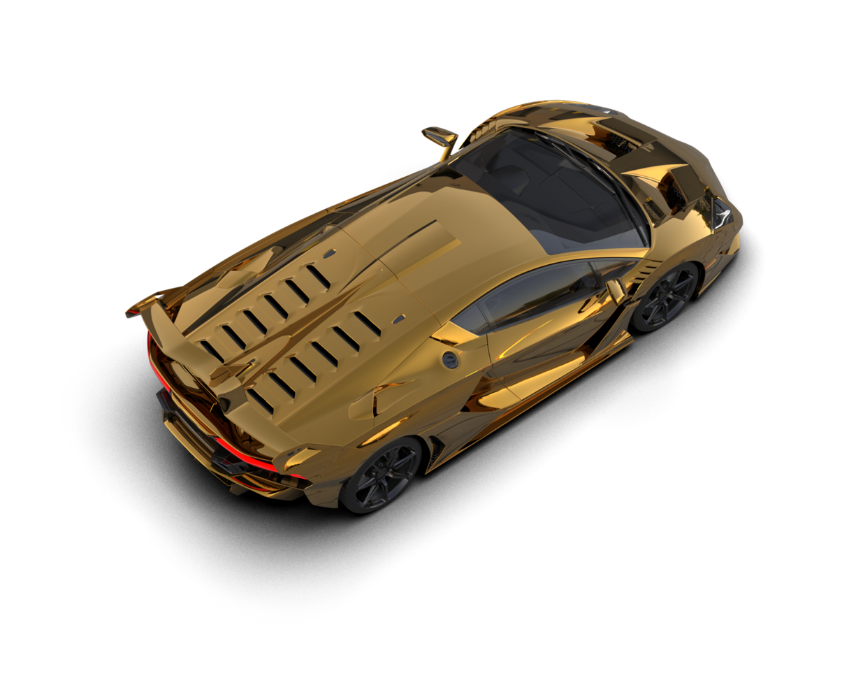 Realistic sport car isolated on background. 3d rendering - illustration png