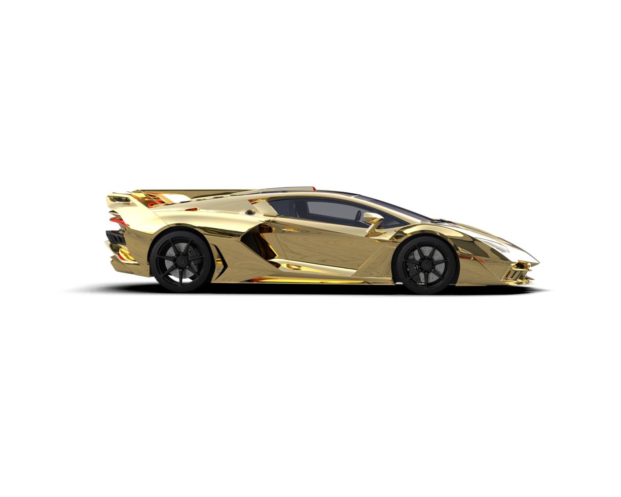 Realistic sport car isolated on background. 3d rendering - illustration png