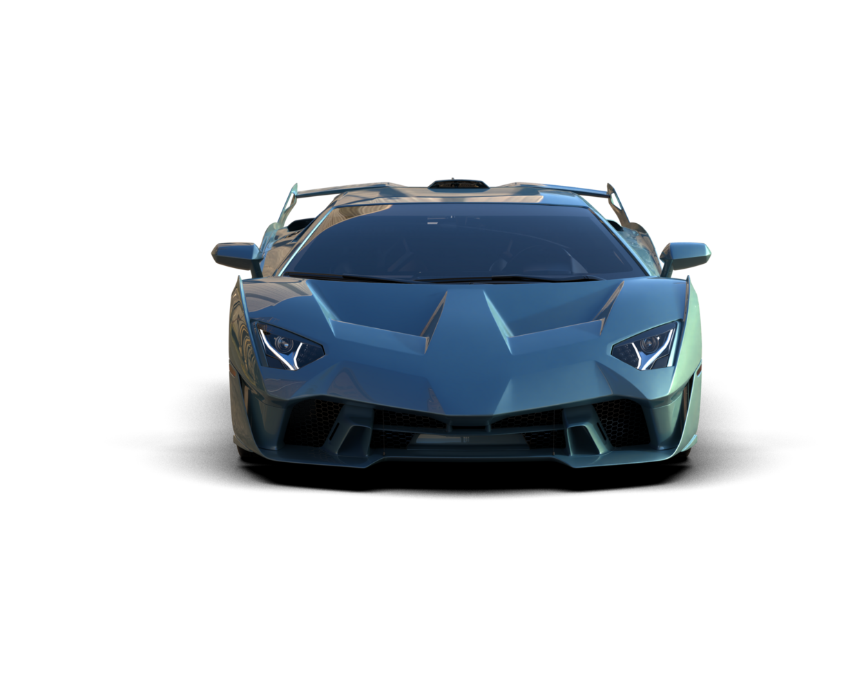 Realistic sport car isolated on background. 3d rendering - illustration png