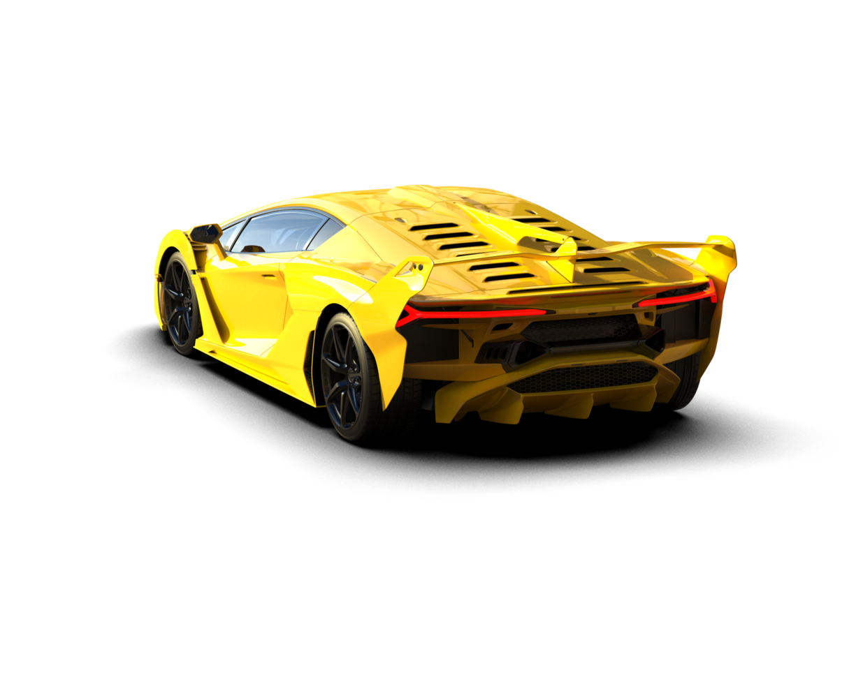 Realistic sport car isolated on background. 3d rendering - illustration png