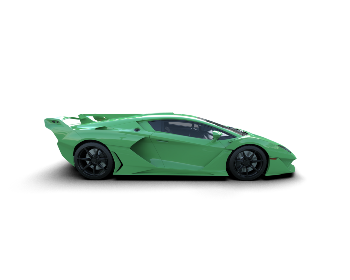 Realistic sport car isolated on background. 3d rendering - illustration png