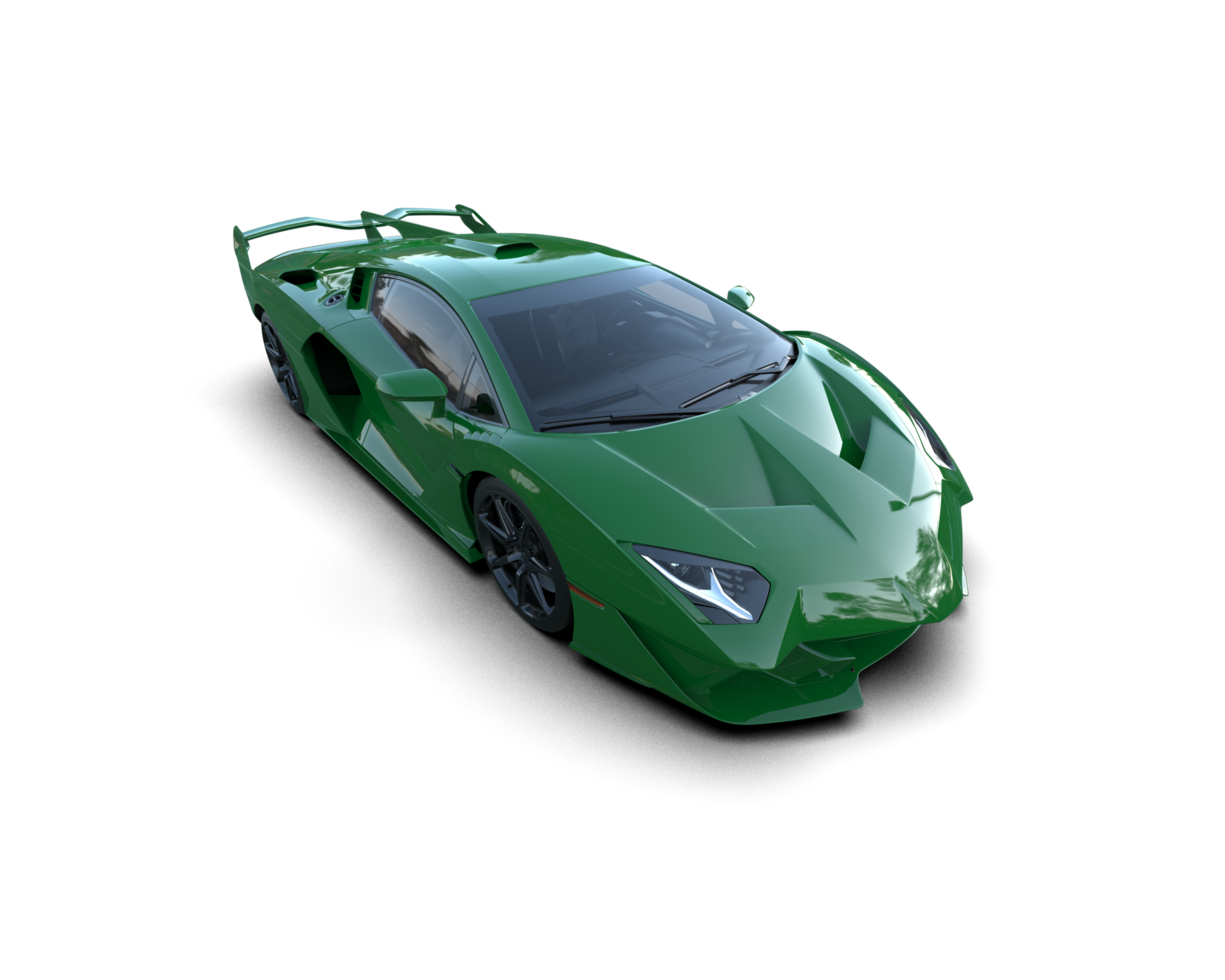 Realistic sport car isolated on background. 3d rendering - illustration png