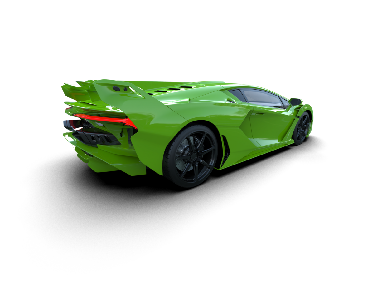 Realistic sport car isolated on background. 3d rendering - illustration png