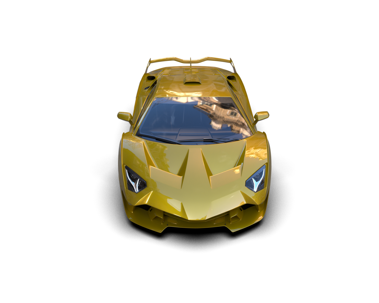 Realistic sport car isolated on background. 3d rendering - illustration png