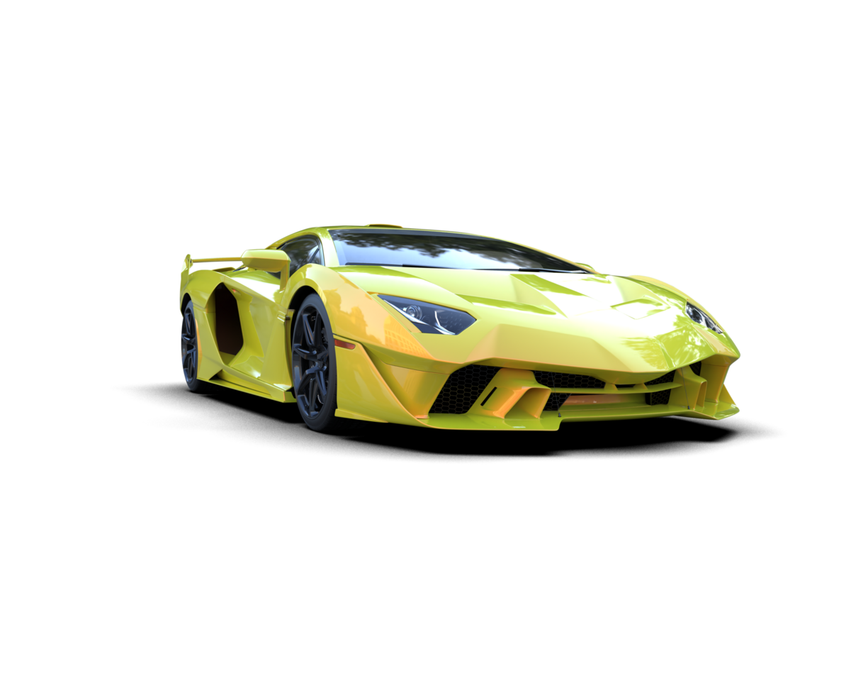 Realistic sport car isolated on background. 3d rendering - illustration png