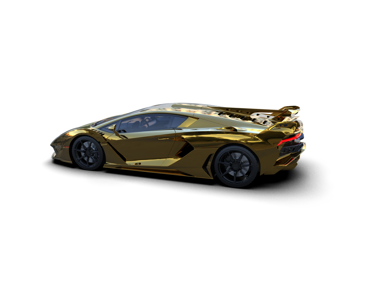 Realistic sport car isolated on background. 3d rendering - illustration png