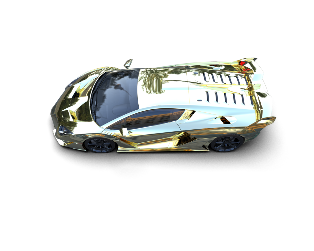Realistic sport car isolated on background. 3d rendering - illustration png