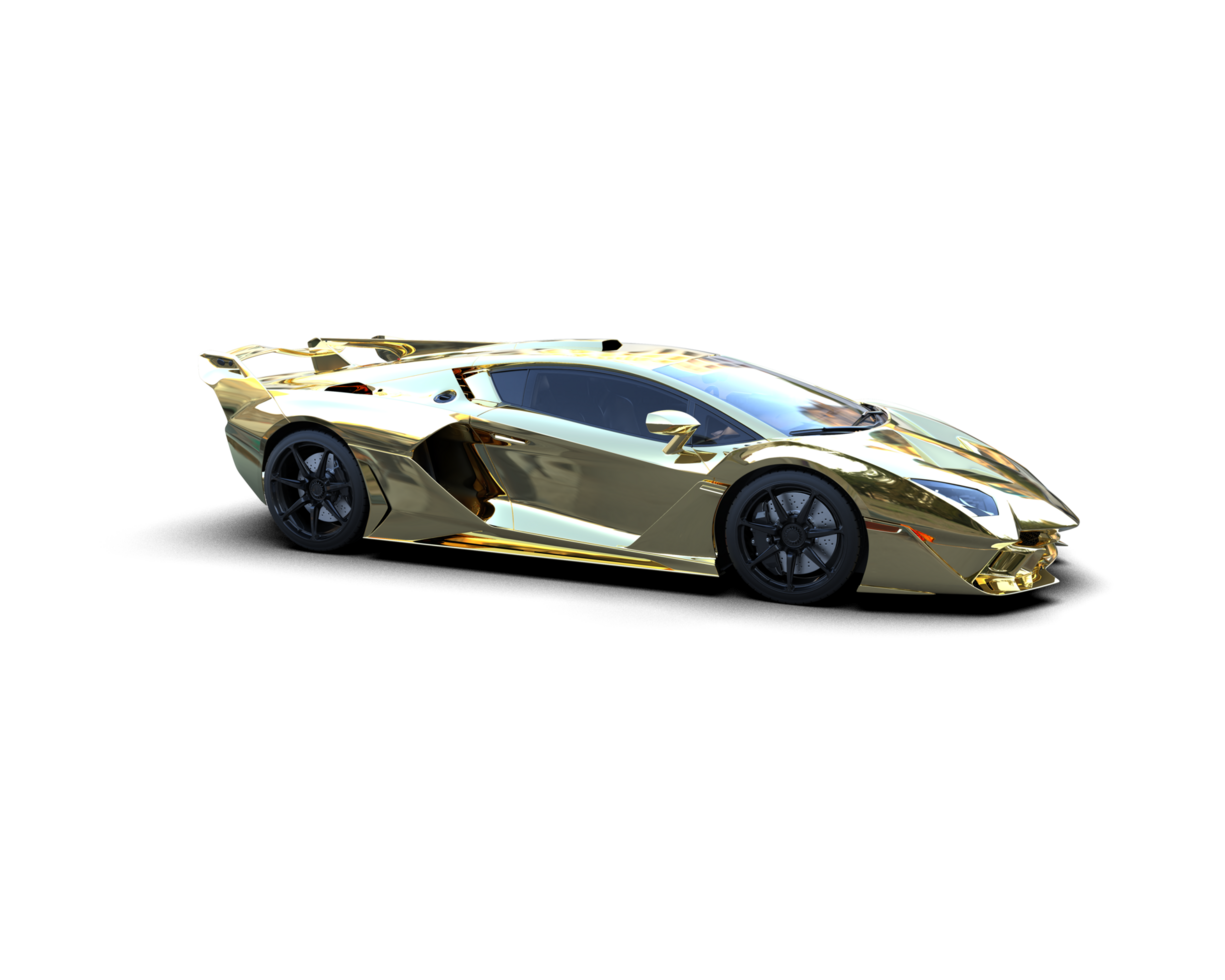 Realistic sport car isolated on background. 3d rendering - illustration png