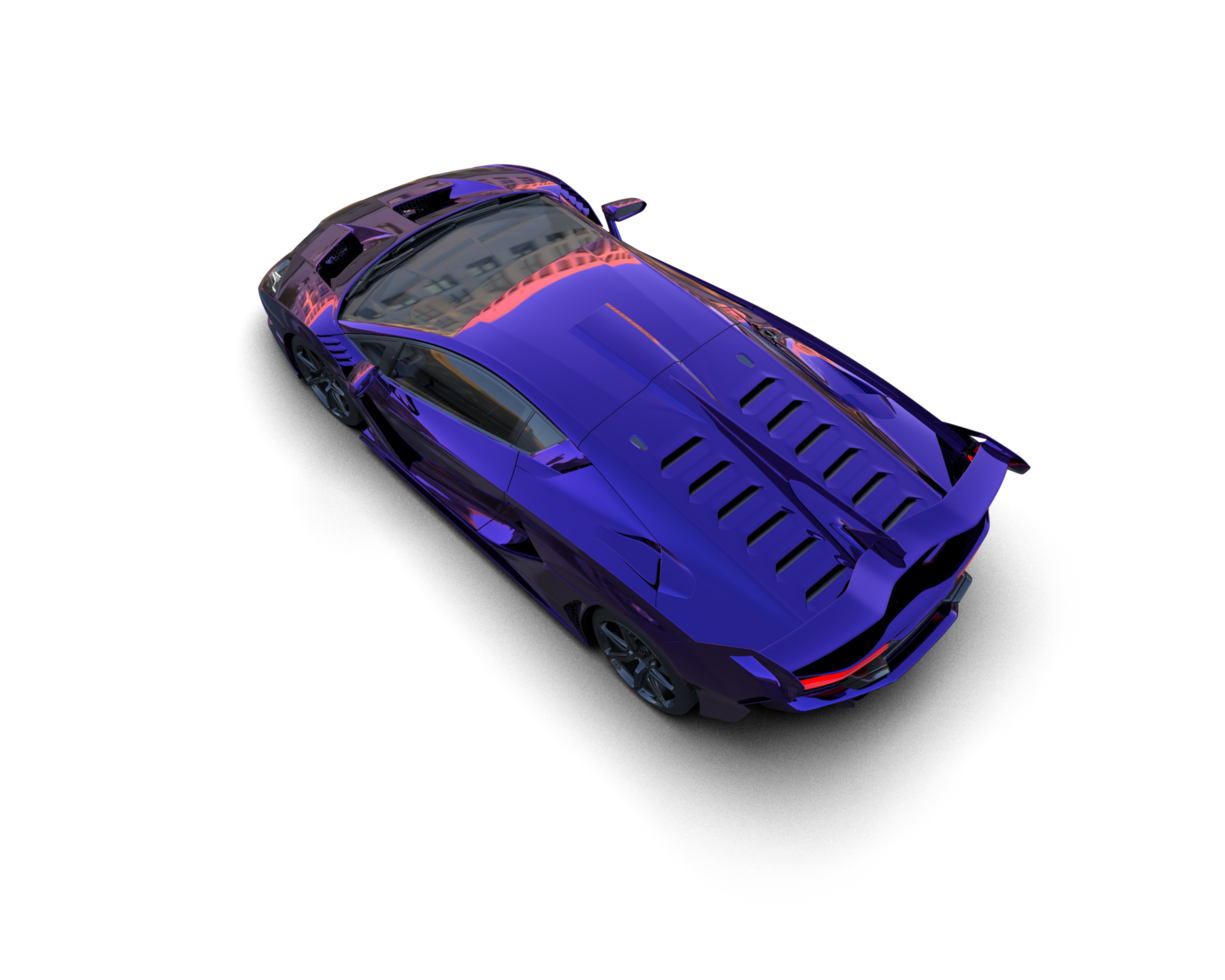 Realistic sport car isolated on background. 3d rendering - illustration png