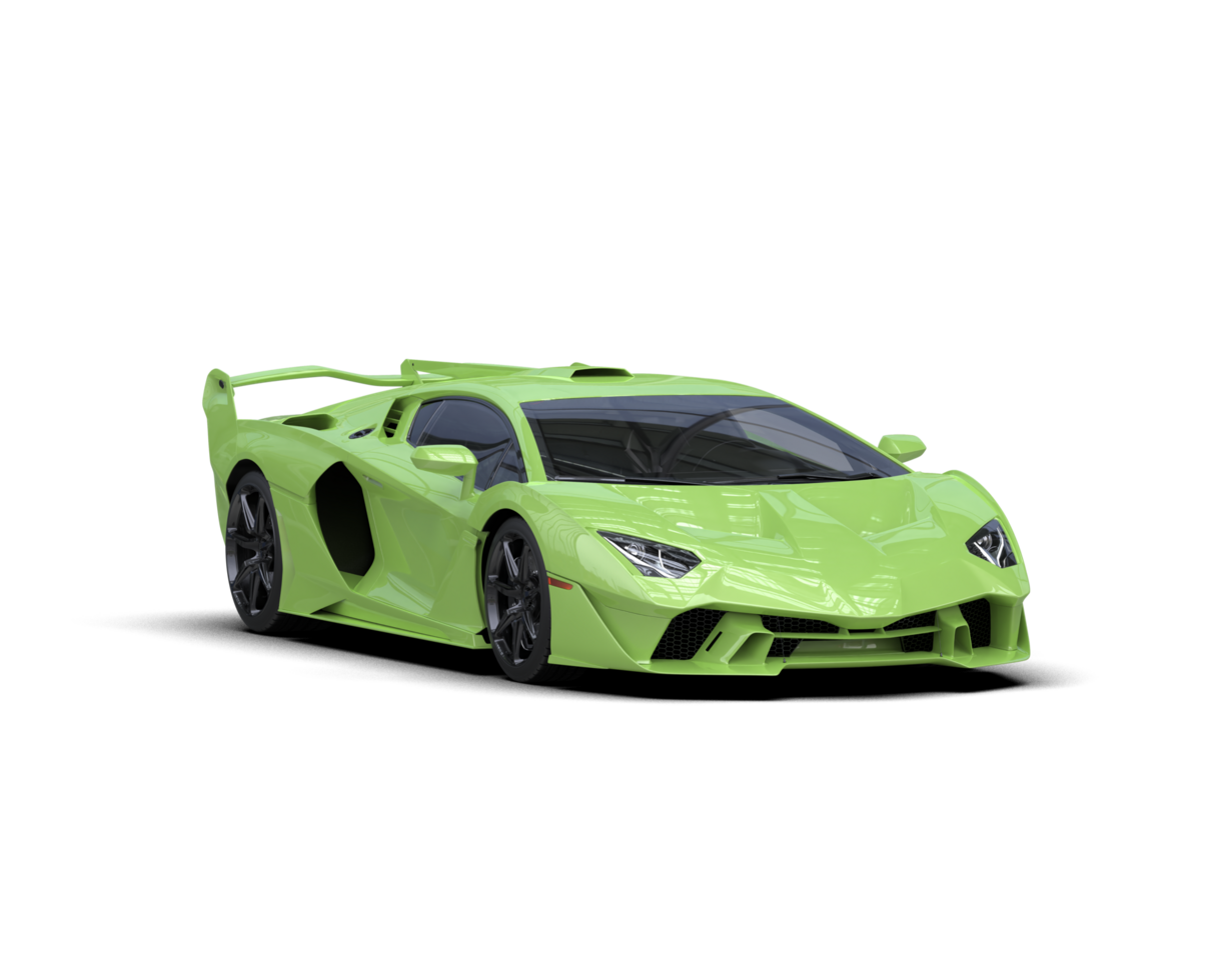 Realistic sport car isolated on background. 3d rendering - illustration png