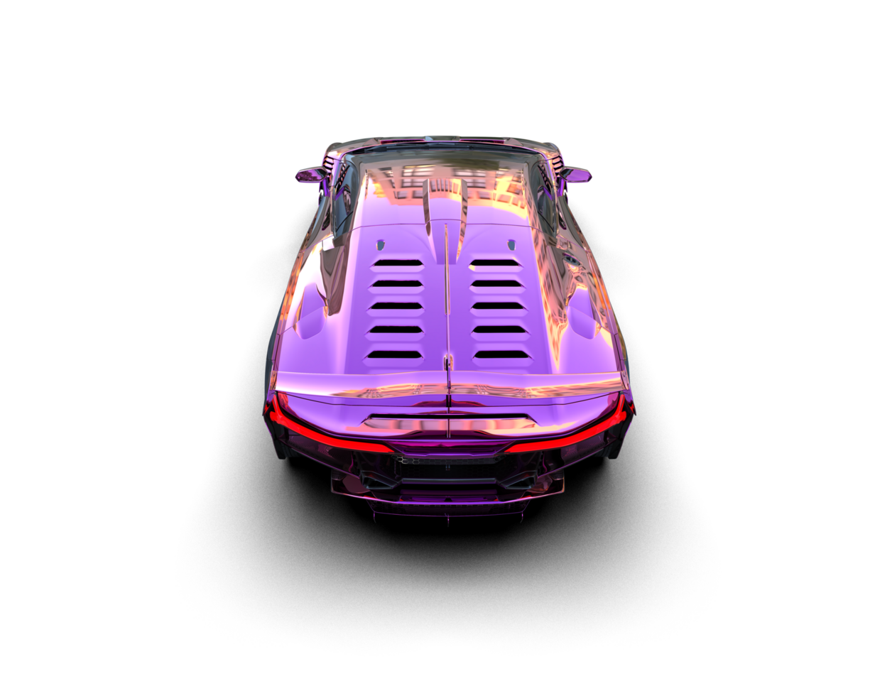 Realistic sport car isolated on background. 3d rendering - illustration png