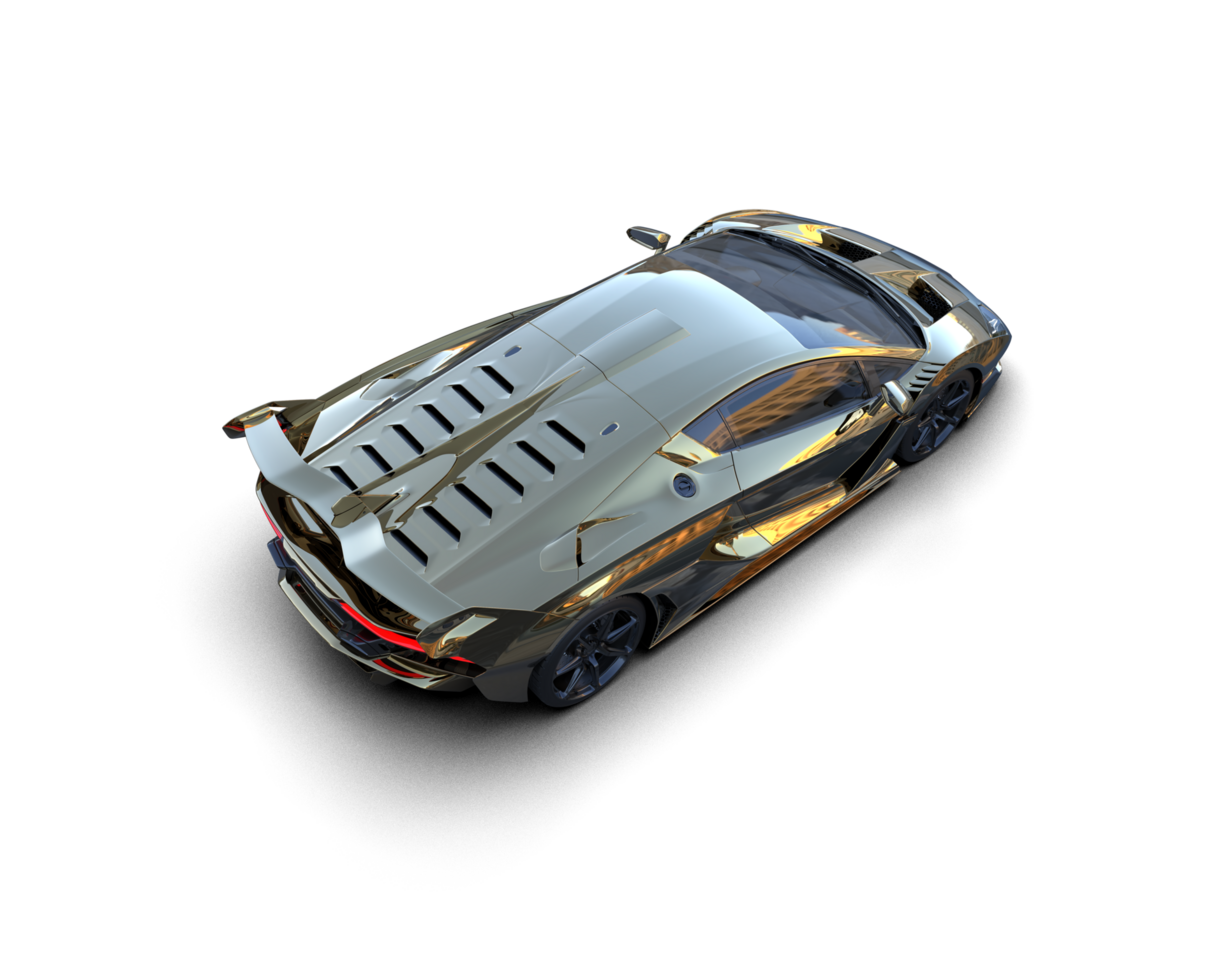 Realistic sport car isolated on background. 3d rendering - illustration png