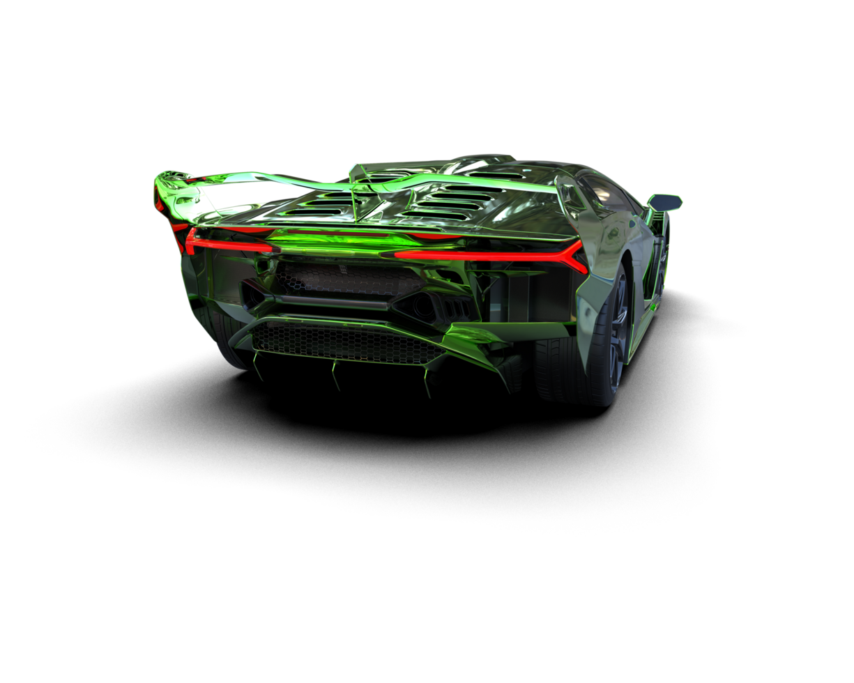 Realistic sport car isolated on background. 3d rendering - illustration png
