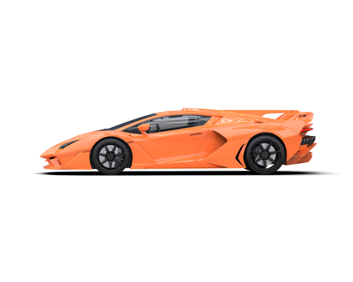 Realistic sport car isolated on background. 3d rendering - illustration png