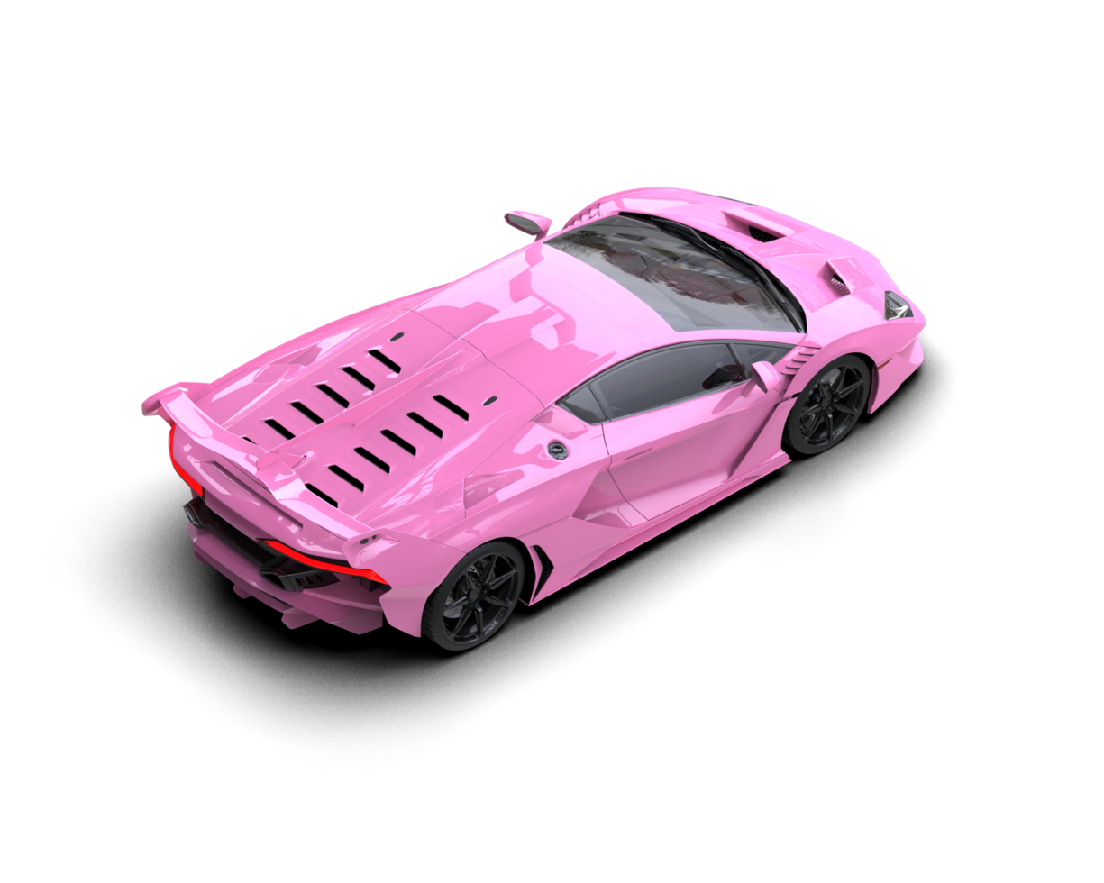 Realistic sport car isolated on background. 3d rendering - illustration png