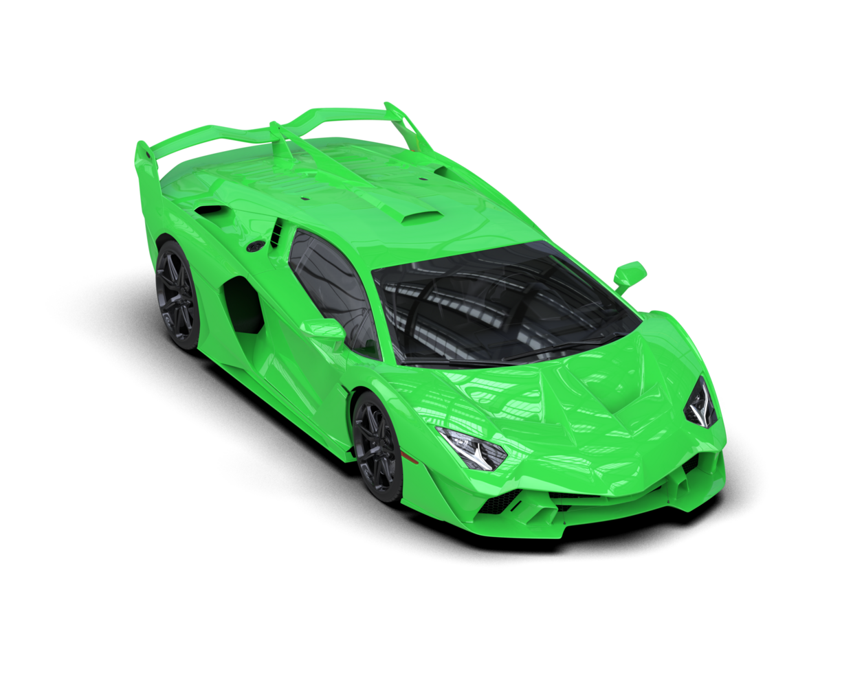 Realistic sport car isolated on background. 3d rendering - illustration png