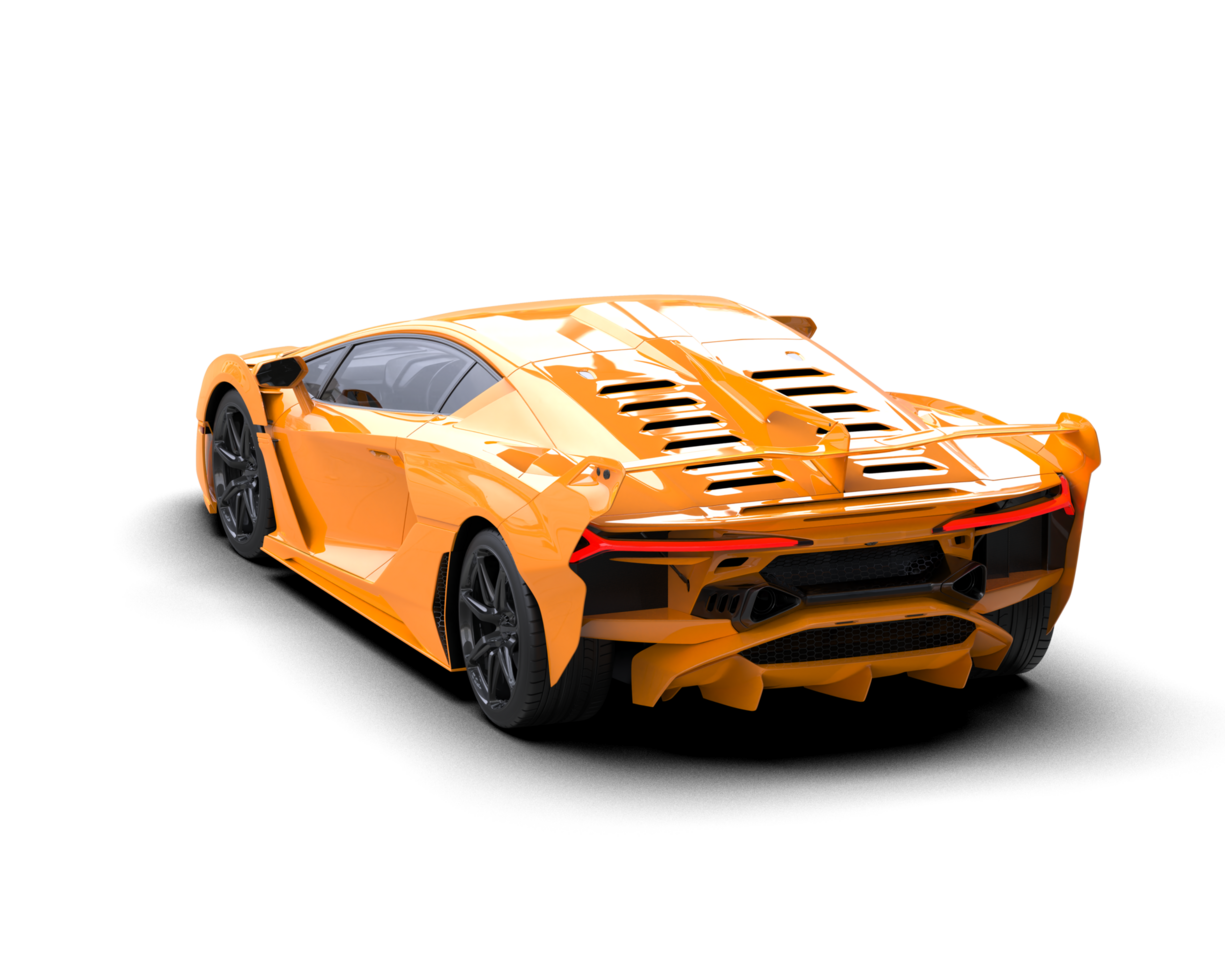 Realistic sport car isolated on background. 3d rendering - illustration png