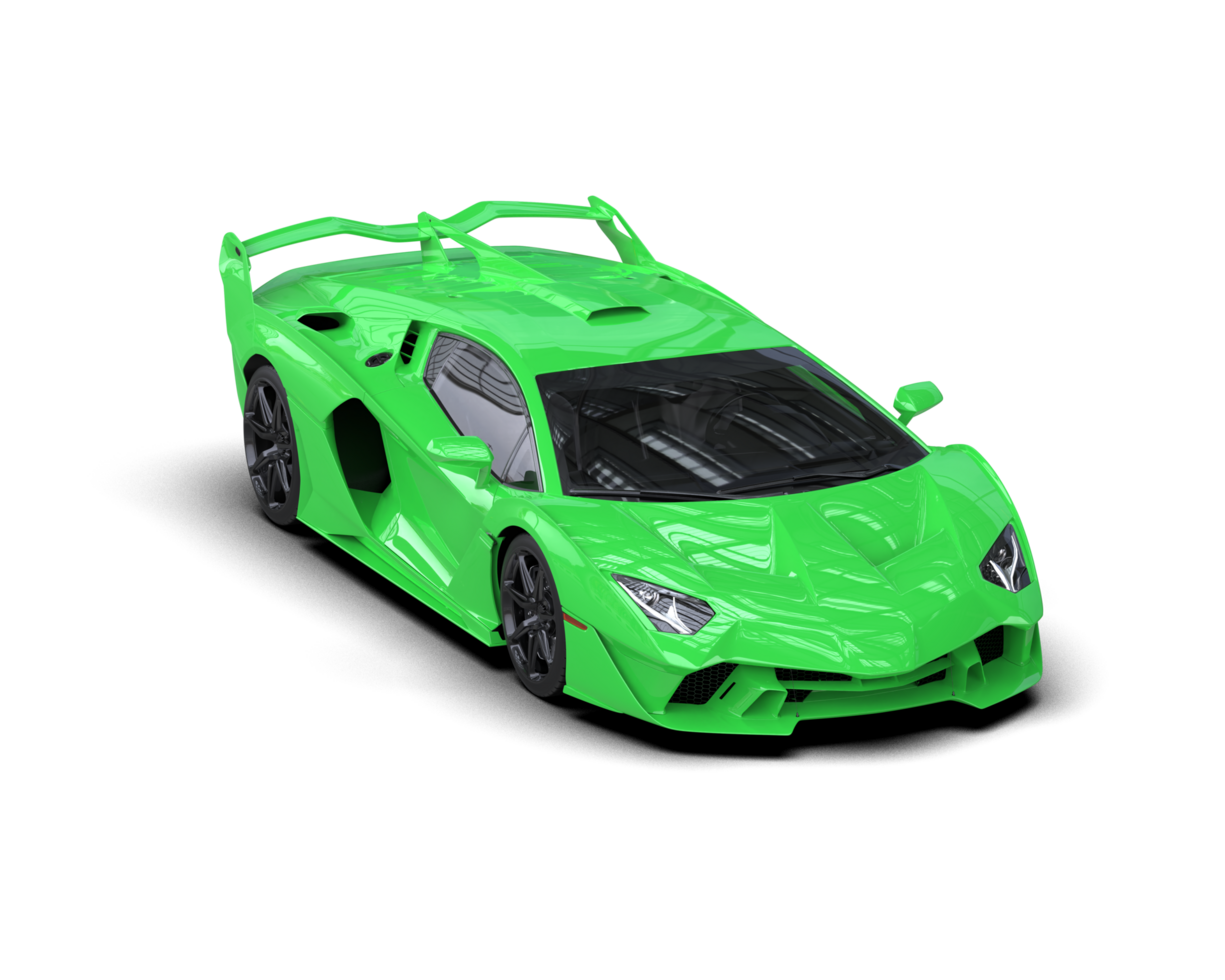 Realistic sport car isolated on background. 3d rendering - illustration png