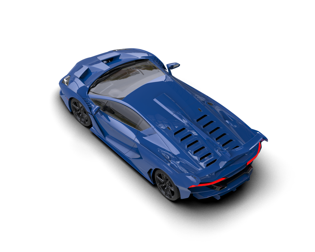 Realistic sport car isolated on background. 3d rendering - illustration png