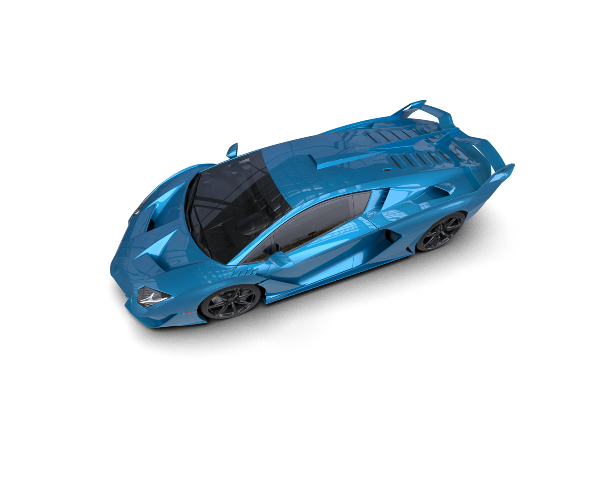 Realistic sport car isolated on background. 3d rendering - illustration png