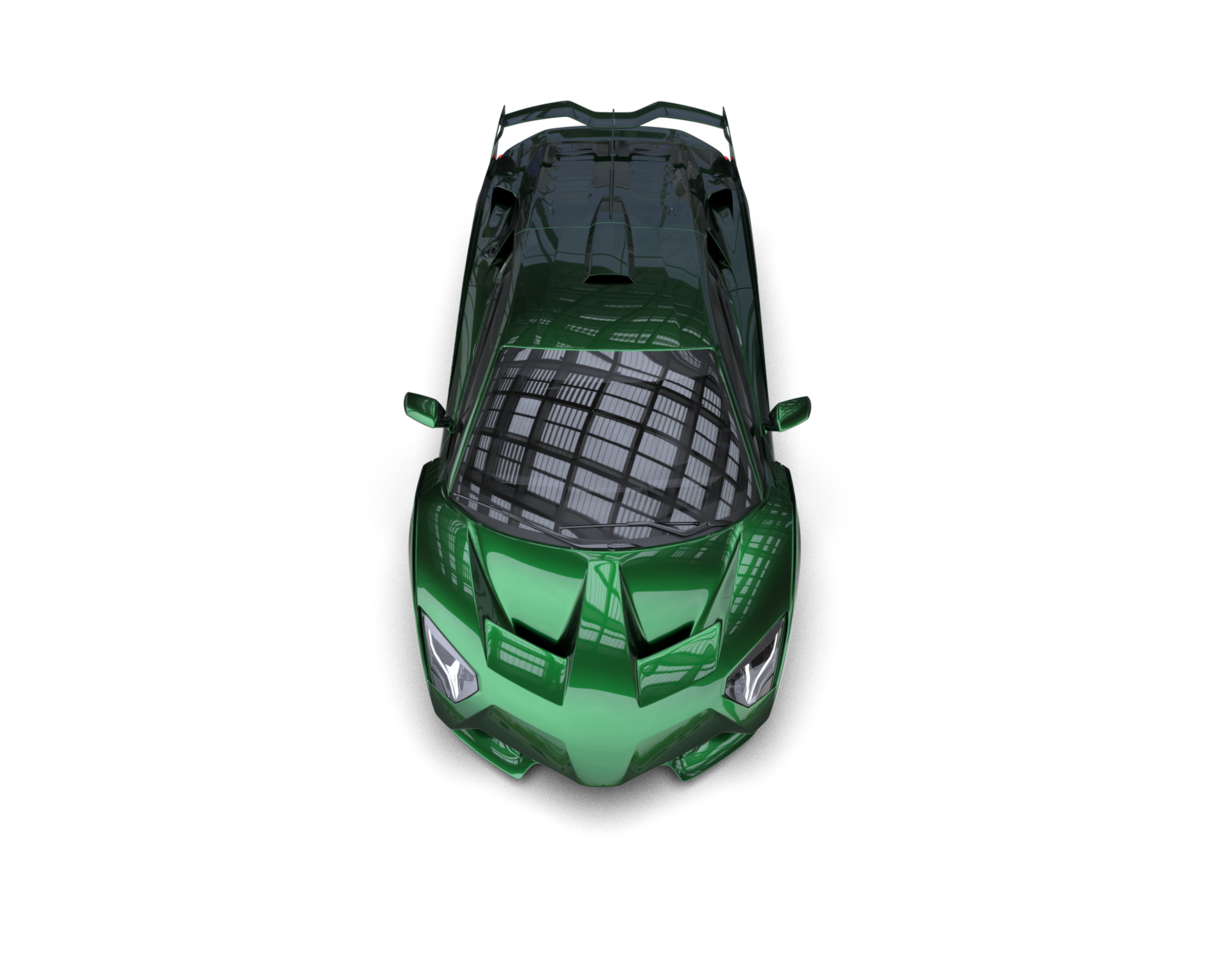 Realistic sport car isolated on background. 3d rendering - illustration png