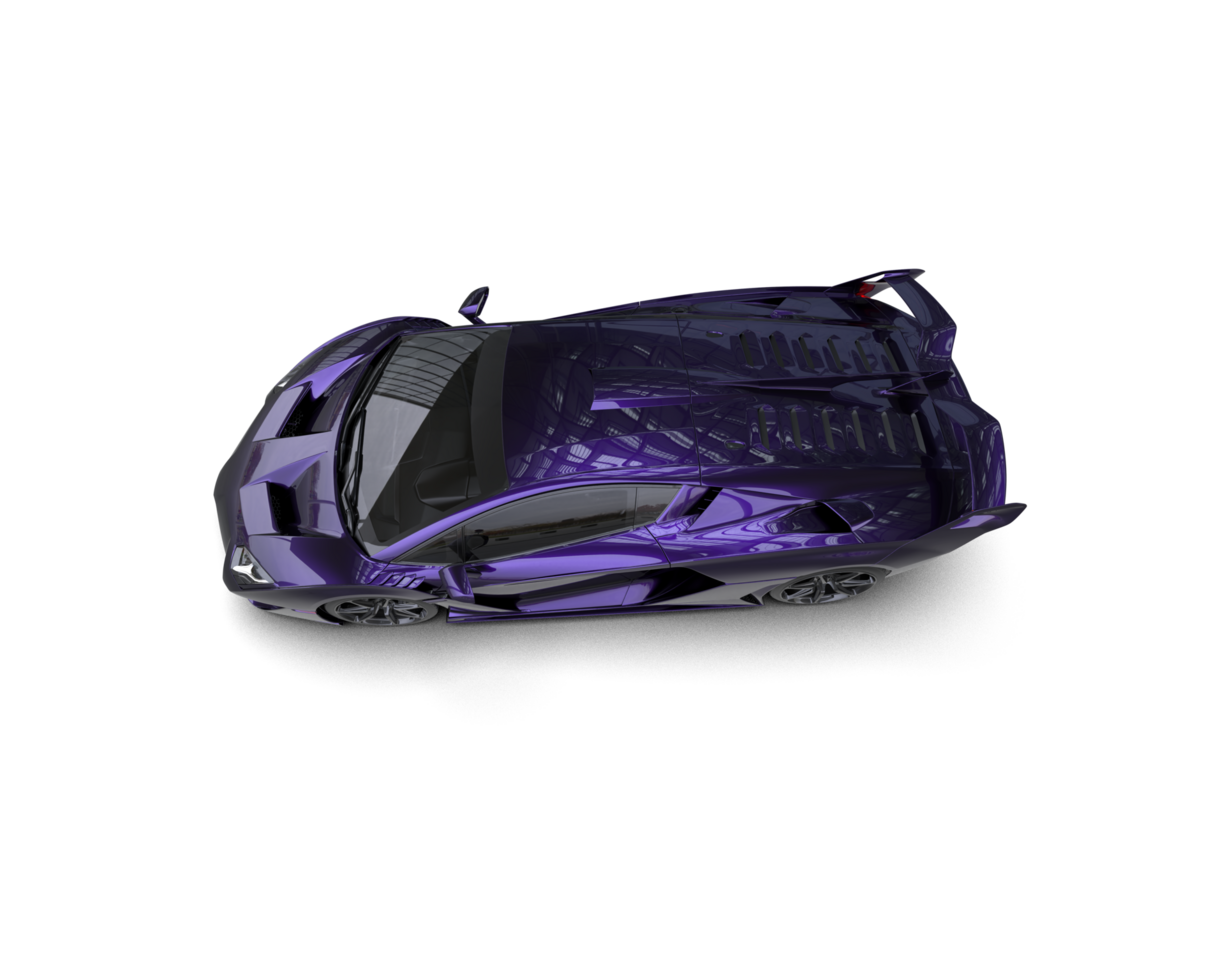 Realistic sport car isolated on background. 3d rendering - illustration png