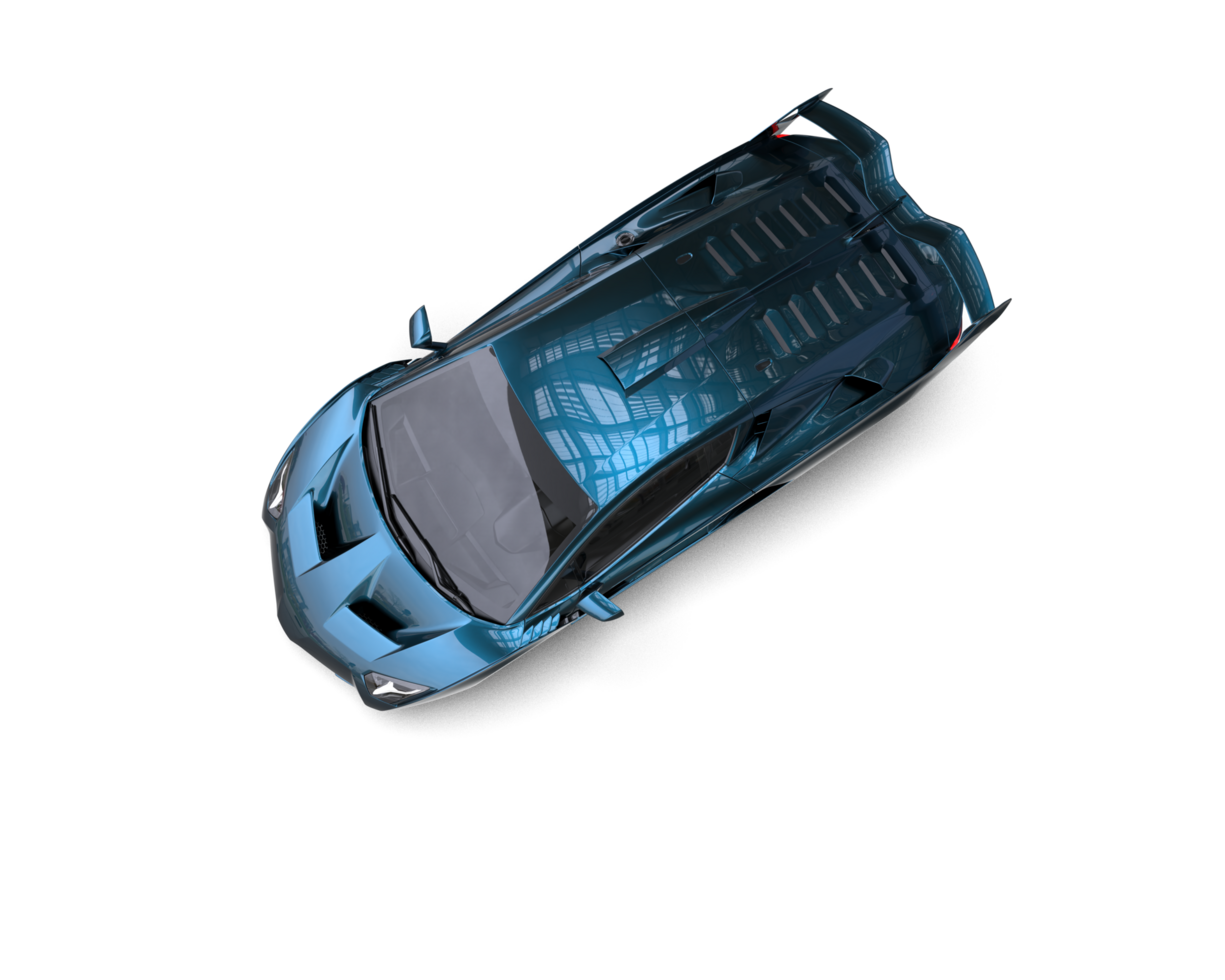 Realistic sport car isolated on background. 3d rendering - illustration png