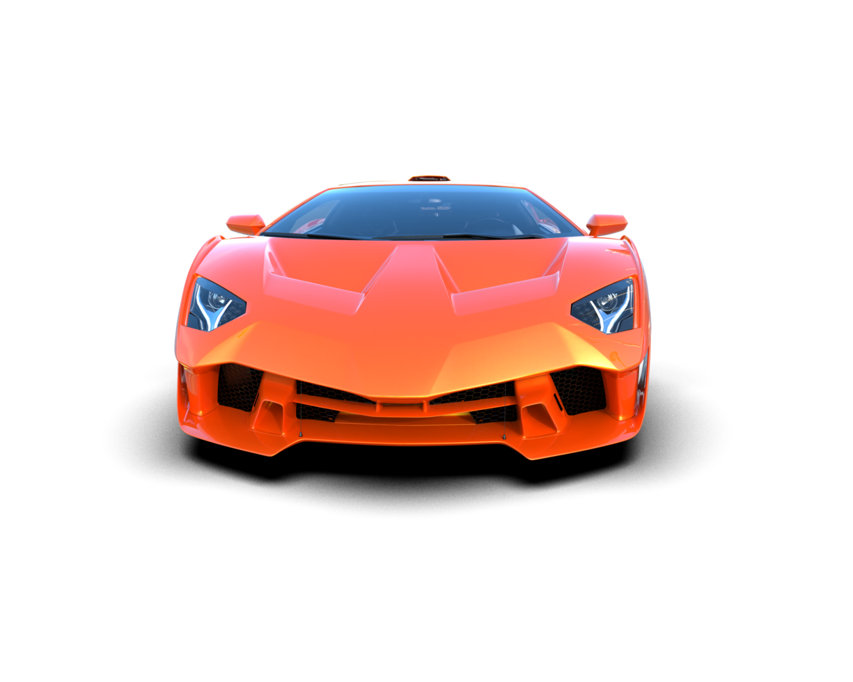 Realistic sport car isolated on background. 3d rendering - illustration png