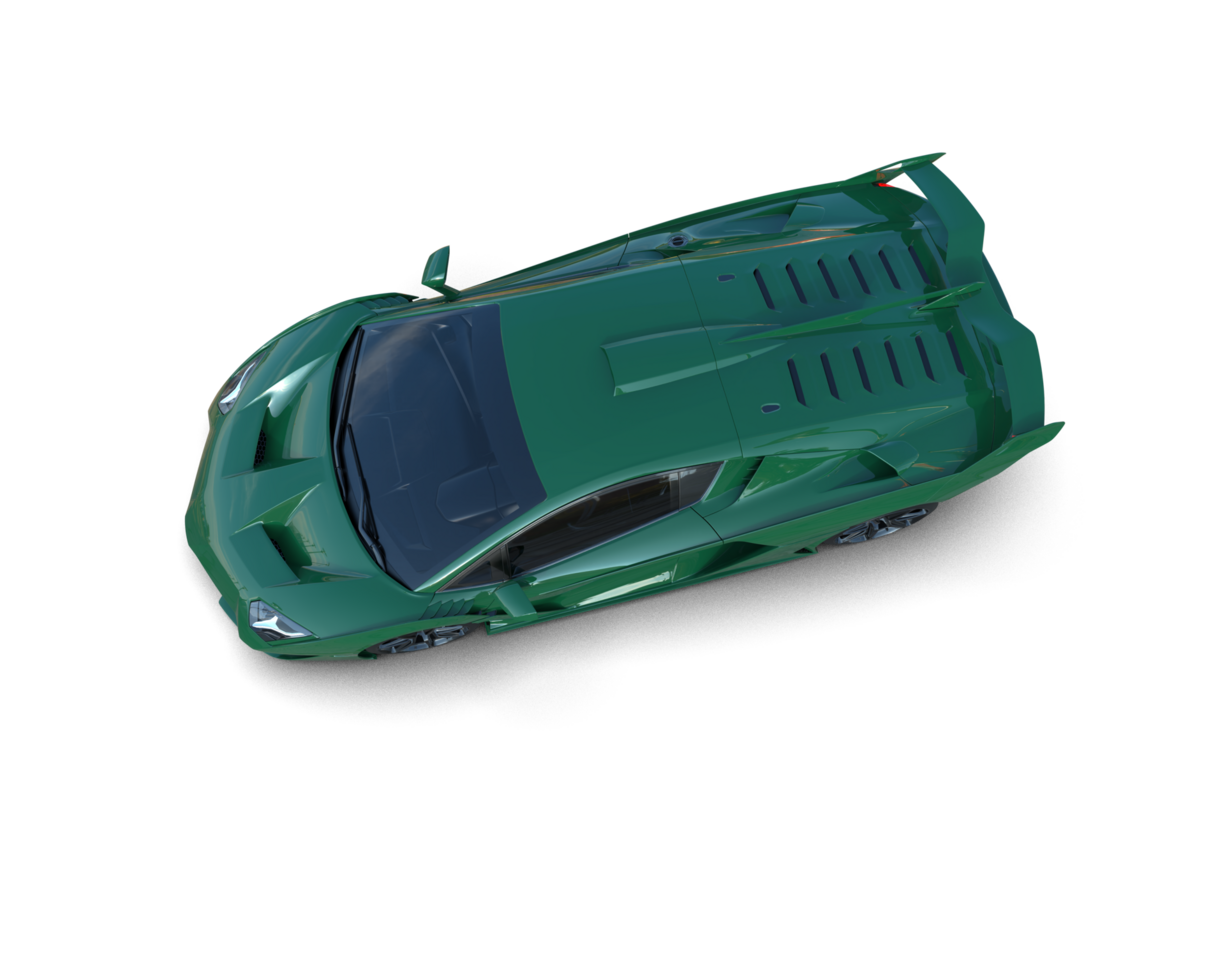 Realistic sport car isolated on background. 3d rendering - illustration png