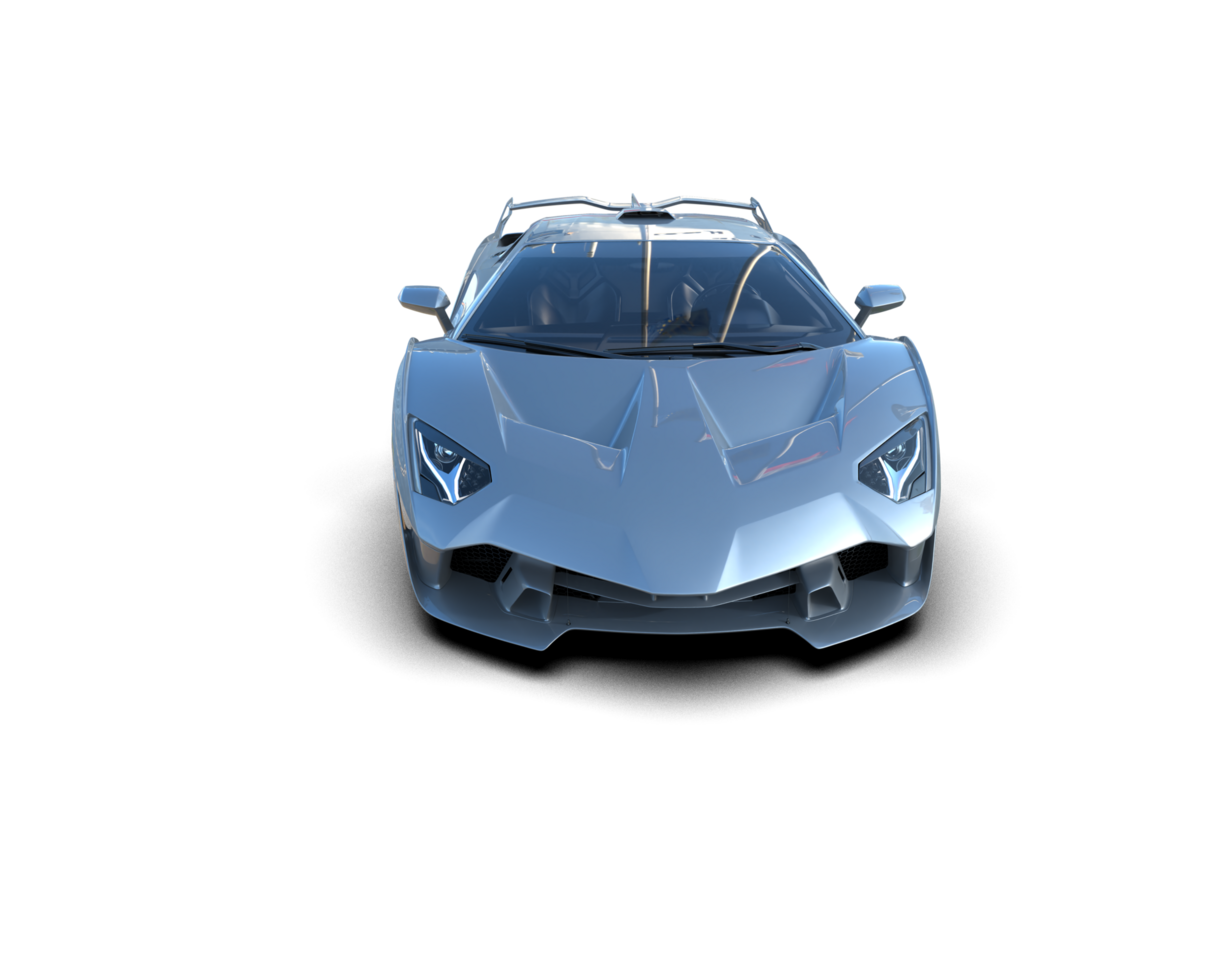 Realistic sport car isolated on background. 3d rendering - illustration png