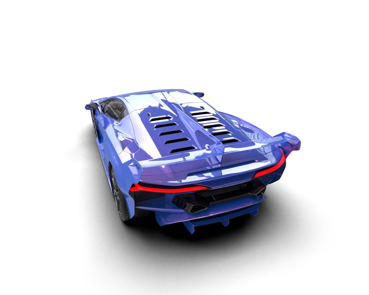 Realistic sport car isolated on background. 3d rendering - illustration png