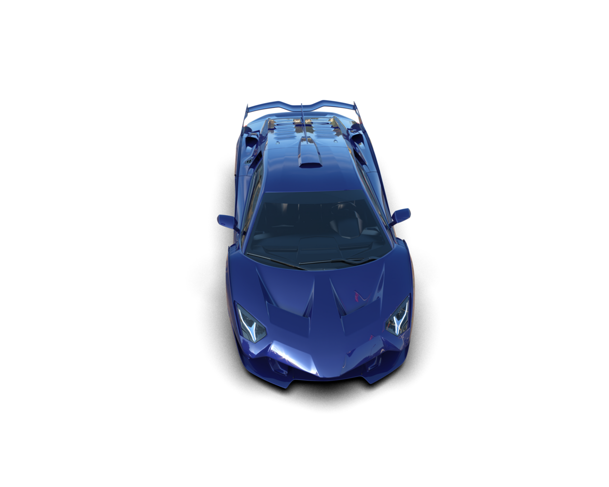 Realistic sport car isolated on background. 3d rendering - illustration png