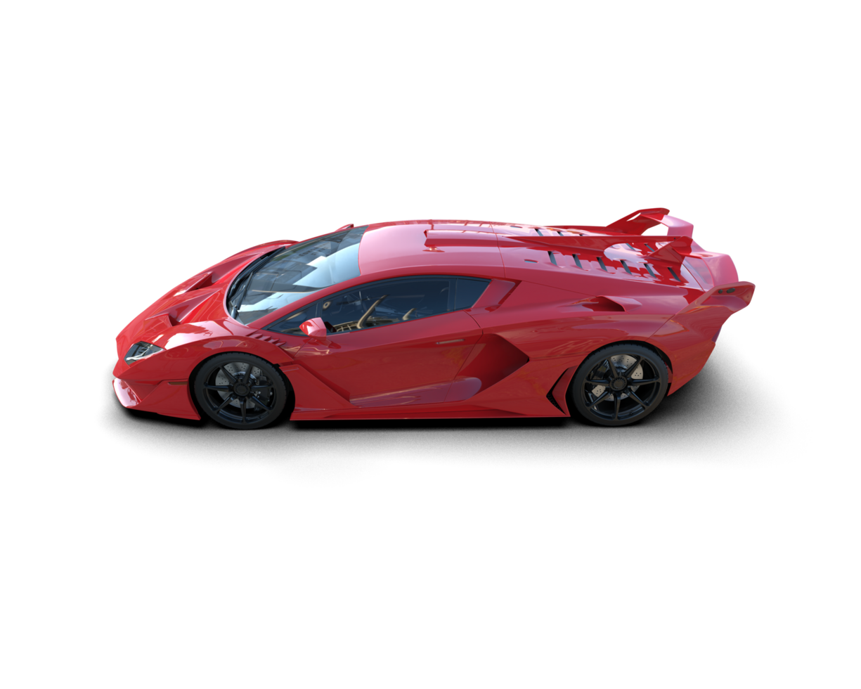 Realistic sport car isolated on background. 3d rendering - illustration png